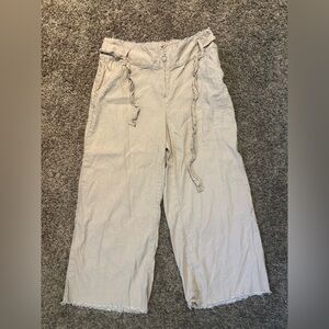 INC International Concepts Cream Wide Leg Pants